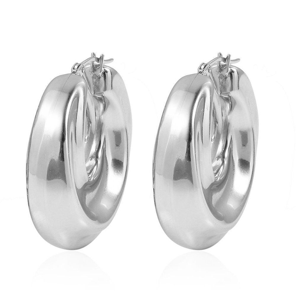 Hollow Hoop Earrings Stainless Steel